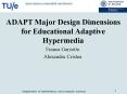 ADAPT Major Design Dimensions for Educational Adaptive Hypermedia PowerPoint PPT Presentation