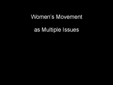 Womens Movement
