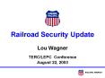 Railroad Security Update PowerPoint PPT Presentation