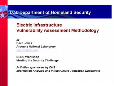 Energy Infrastructure Vulnerability Survey and VRAP