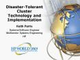 DisasterTolerant Cluster Technology and Implementation PowerPoint PPT Presentation