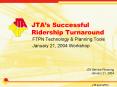 JTAs Successful Ridership Turnaround PowerPoint PPT Presentation