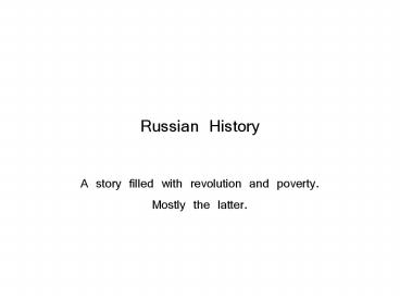 Russian History