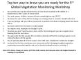 Top ten way to know you are ready for the 5th Global Vegetation Monitoring Workshop PowerPoint PPT Presentation