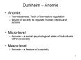 Durkheim Anomie PowerPoint PPT Presentation