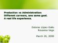Production vs Administration: PowerPoint PPT Presentation
