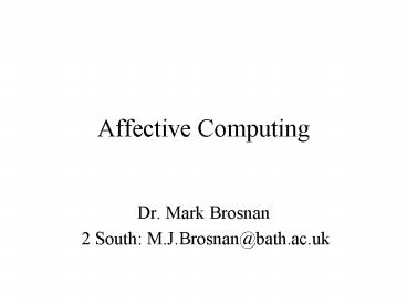 Affective Computing