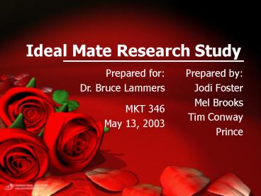 Ideal Mate Research Study