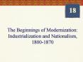 The Beginnings of Modernization: Industrialization and Nationalism, 18001870 PowerPoint PPT Presentation