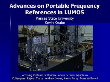 Advances on Portable Frequency References in LUMOS