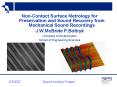 NonContact Surface Metrology for Preservation and Sound Recovery from Mechanical Sound Recordings PowerPoint PPT Presentation