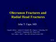 Olecranon Fractures and Radial Head Fractures PowerPoint PPT Presentation