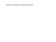 Experiment 9: Preparation of Methyl Salicyclate