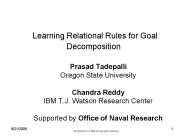 Learning Relational Rules for Goal Decomposition