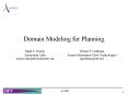 Domain Modeling for Planning PowerPoint PPT Presentation