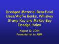Dredged Material Beneficial UsesAlafia Banks, Whiskey Stump Key and McKay Bay Dredge Holes PowerPoint PPT Presentation