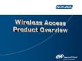 Wireless Access Product Overview PowerPoint PPT Presentation