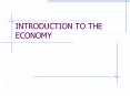 INTRODUCTION TO THE ECONOMY PowerPoint PPT Presentation