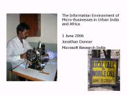 What Mobile Telephones Mean to Rwandan Entrepreneurs