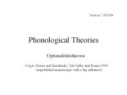 Phonological Theories