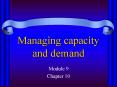 Managing capacity and demand PowerPoint PPT Presentation