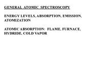 GENERAL ATOMIC SPECTROSCOPY