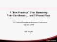 5 Best Practices That Hamstring Your Enrollment and 5 Proven Fixes PowerPoint PPT Presentation