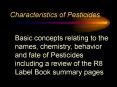 Characteristics of Pesticides PowerPoint PPT Presentation