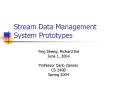 Stream Data Management System Prototypes PowerPoint PPT Presentation