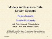 Models and Issues in Data Stream Systems
