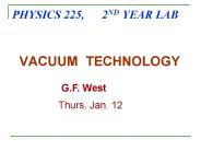 PHYSICS 225, 2ND YEAR LAB