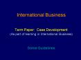 International Business PowerPoint PPT Presentation