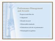 Performance Management and Awards