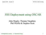 SSS Deployment using OSCAR