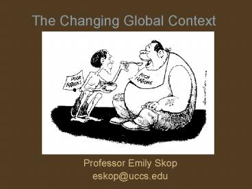 The Changing Global Context