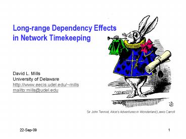 Longrange Dependency Effects in Network Timekeeping