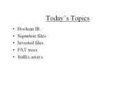 Todays Topics