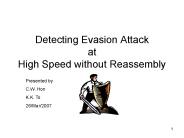Detecting Evasion Attack at High Speed without Reassembly