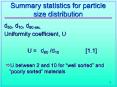 Summary statistics for particle size distribution PowerPoint PPT Presentation