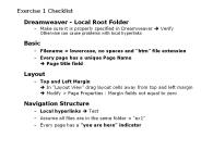 Exercise 1 Checklist