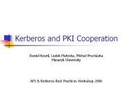 Kerberos and PKI Cooperation