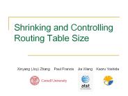 Shrinking and Controlling Routing Table Size