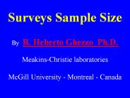 Surveys Sample Size