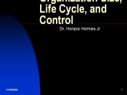 Organization Size, Life Cycle, and Control