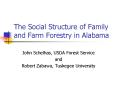 The Social Structure of Family and Farm Forestry in Alabama PowerPoint PPT Presentation