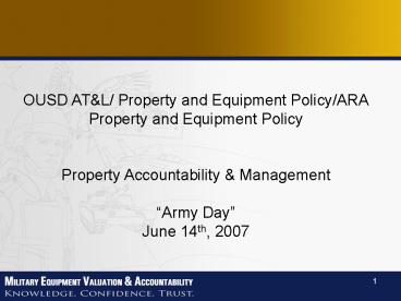 Overview of Reissued DoDI 5000.64