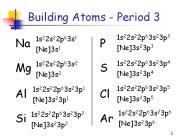 Building Atoms - Period 3