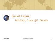 Social Funds : History, Concept, Issues