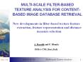 MULTISCALE FILTERBASED TEXTURE ANALYSIS FOR CONTENTBASED IMAGE DATABASE RETRIEVAL PowerPoint PPT Presentation