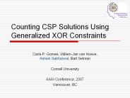Counting CSP Solutions Using Generalized XOR Constraints